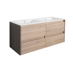 Masca chiuveta baie Porto 120 cu lavoar, ulm rauna-stejar sonoma