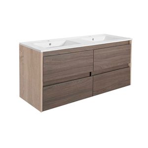 Masca chiuveta baie Porto 120 cu lavoar, stejar sonoma-ulm rauna