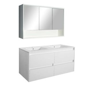 Set mobilier baie Porto 120, alb