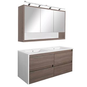 Set mobilier baie Porto 120, ulm alb-rauna