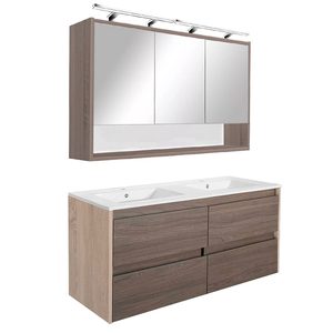 Set mobilier baie Porto 120, stejar sonoma-ulm rauna