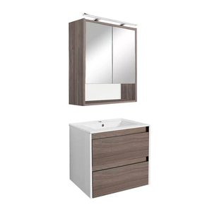 Set mobilier baie Porto 60, ulm alb-rauna