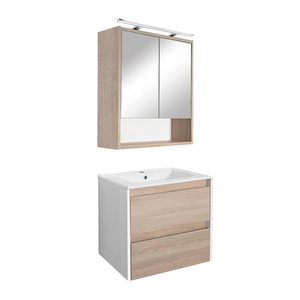 Set mobilier baie Porto 60, stejar alb-sonoma