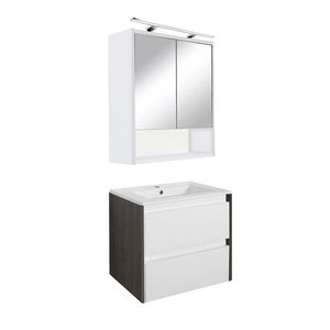 Set mobilier baie Porto 60, rauna ulm-alb