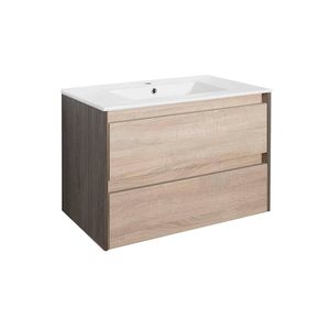 Masca chiuveta baie Porto 80 cu lavoar, ulm rauna-stejar sonoma