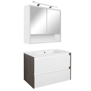 Set mobilier baie Porto 80, rauna ulm-alb
