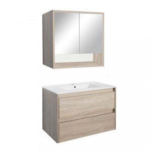 Set mobilier baie Porto 80, stejarului Sonoma