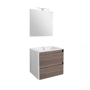 Set mobilier baie Porto Prime 60, ulm alb-rauna