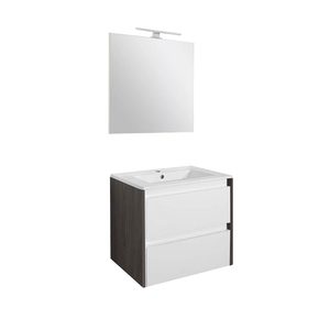 Set mobilier baie Porto Prime 60, rauna ulm-alb