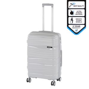 Valiză TraveLux Voyager de dimensiuni medii, cu carcasă rigidă, 68x45x25 cm, gri
