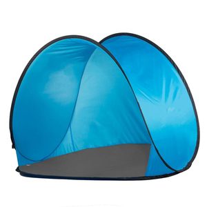 Cort plaja si picnic semi-deschis Sersimo, protectie UV, 150x90x90cm, albastru gri