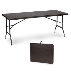 Homelux Masă de grădină pliabilă cu efect de rattan