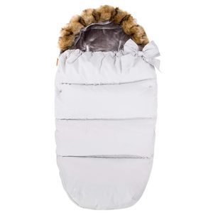 Sac iarna de bebelusi pentru carucior, marime universala, 90x45cm, gri