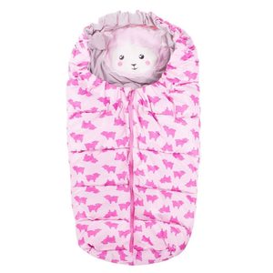 Sac iarna pentru carucior model universal, 80x45cm, roz