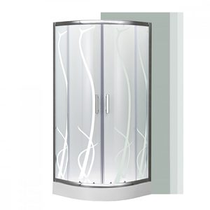 Cabină de duș curbată Spirit BAMBOO 80x80x194 cm, cu cădiță de duș din acril armat