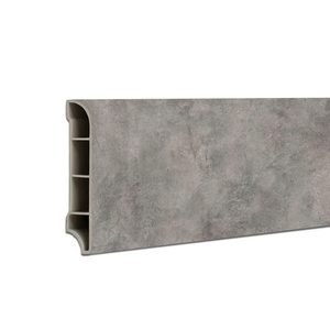 Vinil SPC margine de podea Serona efect de piatră gri nisip 2400x60x12 mm