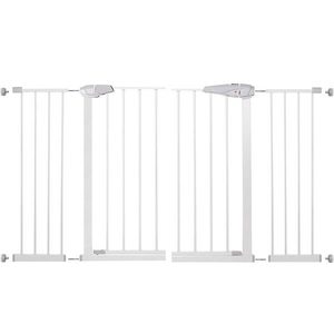 Poarta de siguranta Safety Gate pentru scari, ajustabila 132-141 cm, din otel, alba
