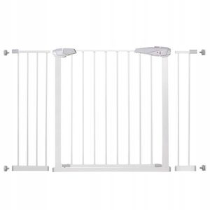 Poarta de siguranta Safety Gate pentru scari, ajustabila 118-127 cm, din otel, alba