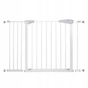 Poarta de siguranta Safety Gate pentru scari, ajustabila 111-120 cm, din otel, alba