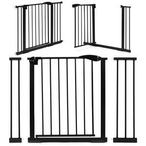 Homelux Șină de siguranță 74-105 cm pentru scări și uși din metal și lemn negru