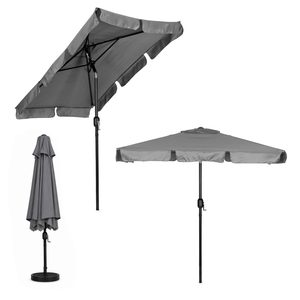 Homelux Umbrelă de grădină dreptunghiulară, reglabilă, cu manivelă, 200x130 cm, gri