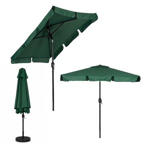 Homelux Umbrelă de grădină dreptunghiulară, reglabilă, cu manivelă, 200x130 cm, verde