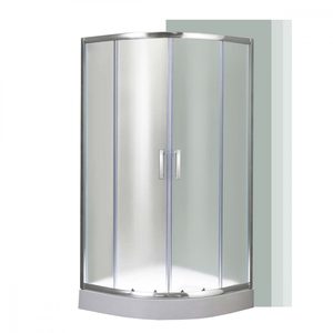 Cabină de duș curbată Spirit Matt 80x80x194 cm cu cădiță de duș din acril armat