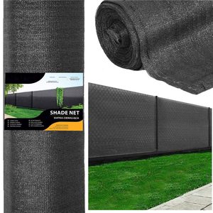 Plasa umbrire si intimitate pentru gard, 1.5m latime, 50m lungime, 185g densitate, gri