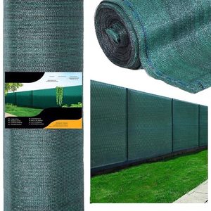 Plasa umbrire si intimitate pentru gard, 1.5m latime, 10m lungime, 185g densitate, verde
