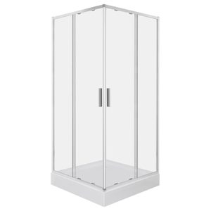Kerra Solid SQ 100 Chrome cabină de duș pătrată cu tavă de duș