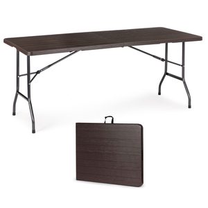 Homelux Masă pliabilă de grădină pentru banchete de catering 180 cm, maro