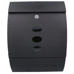 Cutie postala de exterior, pentru gard sau perete, din otel zincat, cu incuietoare, 40x12x30cm, gri argintiu