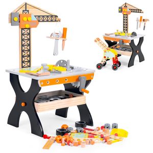 Homelux Masă de asamblare din lemn pentru copii, bancă do-it-yourself