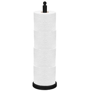 Suport hartie igienica tip tija, 52cm, negru mat