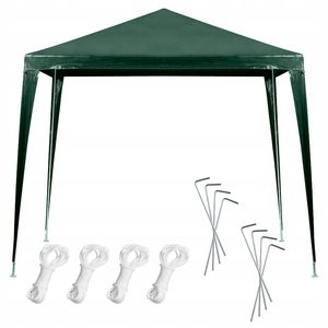 Cort pavilion de gradina, 250x250 cm, impermeabil cu rezistenta UV, verde