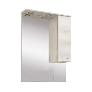 Dulap baie cu oglinda Vanessa 75, suspendat, stejar celtic