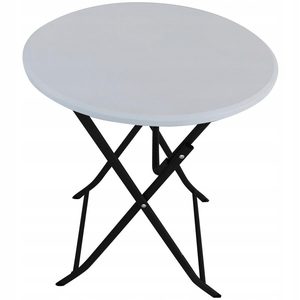 Masa rotunda pliabila multifunctionala, diametru 60cm, alba
