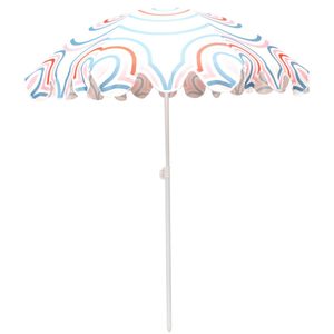 Umbrela de plaja 160 cm cu structura metalica, inclinare reglabila, husa transport, multicolor