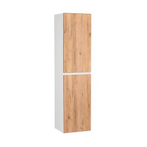 Dulap baie suspendat Vario Forte 35, lateral, stejar-alb