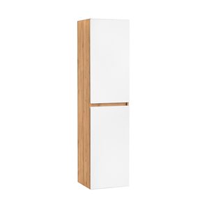 Dulap baie suspendat Vario Forte 35, lateral, stejar-alb