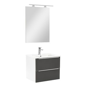 Set mobilier baie Vario Trim 60, alb-antracit