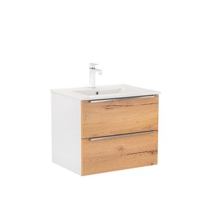 Masca chiuveta baie Vario Trim 60 cu lavoar, stejar alb