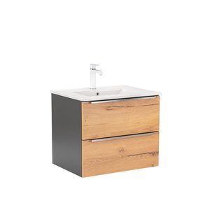 Masca chiuveta baie Vario Trim 60 cu lavoar, antracit-stejar