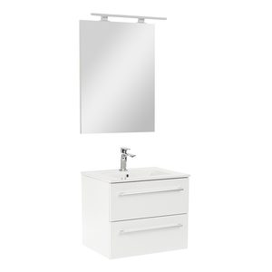 Set mobilier baie Vario Clam 60, alb-alb