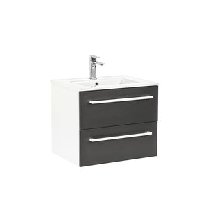 Masca chiuveta baie Vario Clam 60 cu lavoar, alb-antracit