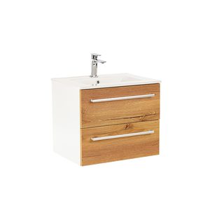 Masca chiuveta baie Vario Clam 60 cu lavoar, stejar alb