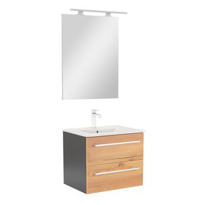 Set mobilier baie Vario Clam 60, antracit-stejar