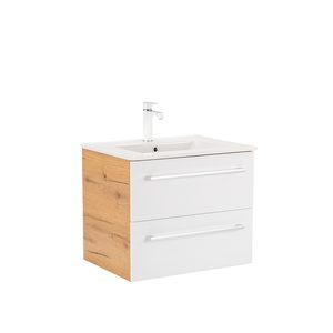 Masca chiuveta baie Vario Clam 60 cu lavoar, stejar-alb