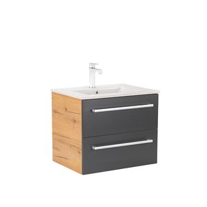 Masca chiuveta baie Vario Clam 60 cu lavoar, stejar-antracit