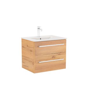 Masca chiuveta baie Vario Clam 60 cu lavoar, stejar-stejar